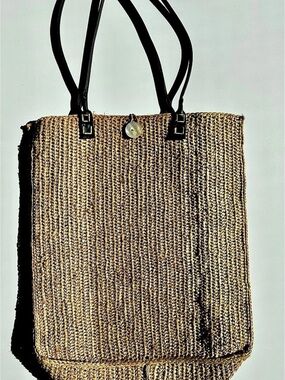 Annabel Ingall Australia Large Raffia Tote Handmade Madagascar